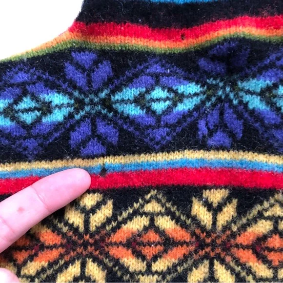 Rainbow Pattern Wool Sweater - Picture 9 of 15